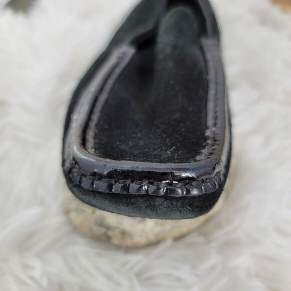 Cole haan black suede moccasin with patent trim main image 4